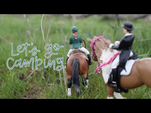 The Girls Go Horse Camping! Schleich Toy/Model Horse Role-Play Movie