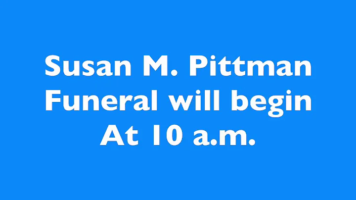Susan M. Pittman funeral, February 24, 2021.