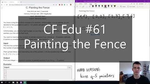 Coding Problem - Painting the Fence (Codeforces)