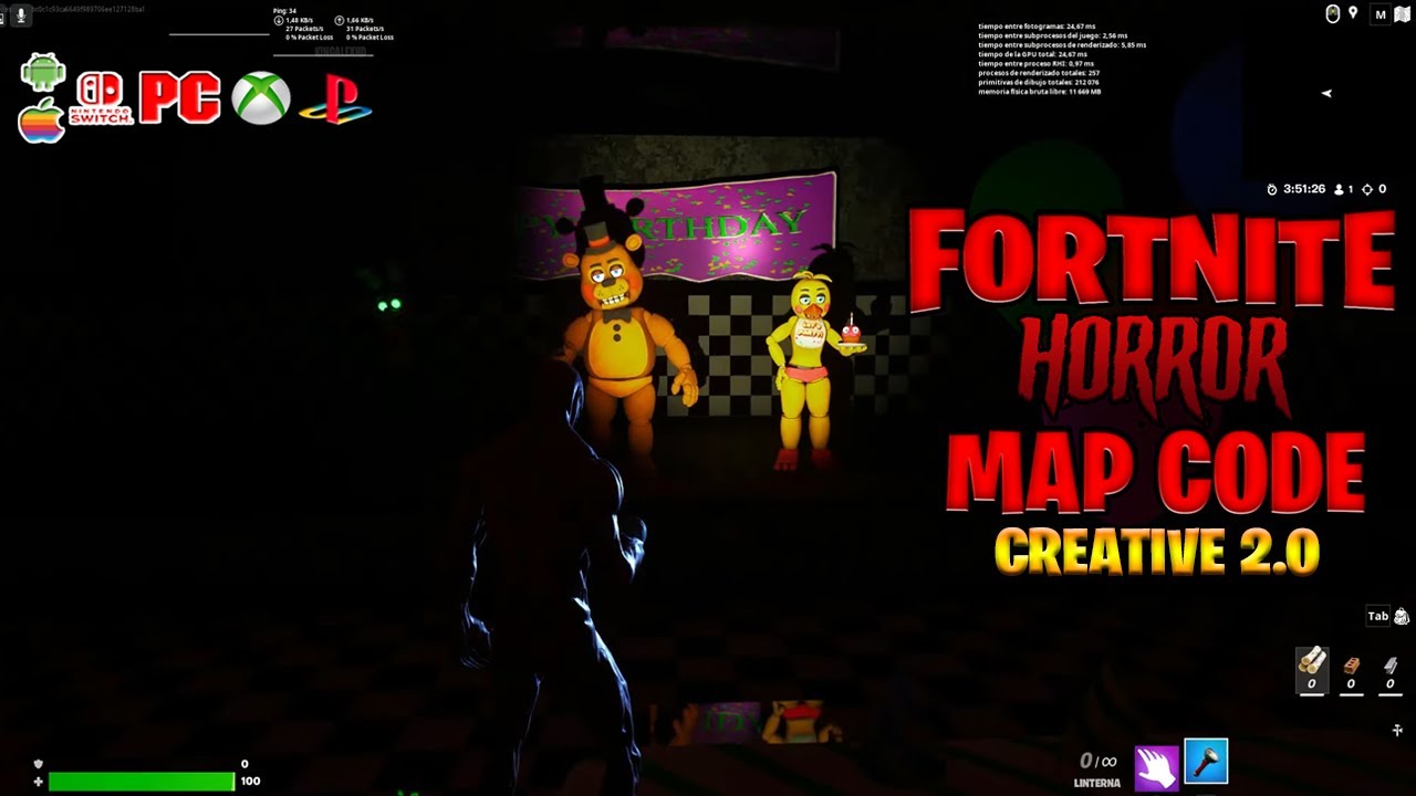 Fortnite: FIVE NIGHTS AT FREDDY'S (Creative Map) GamePlay *Horror* 