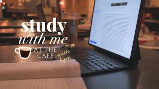 ☕ 2-HOUR STUDY WITH ME at the CAFE | 🎵 Coffee Shop Music &amp; Ambience | Pomodoro 50/10