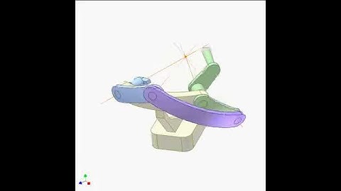 Cơ cấu 4 khâu bản lề không gian, cơ cầu bình hành cầu Spherical 4 bar linkage mechanism 3