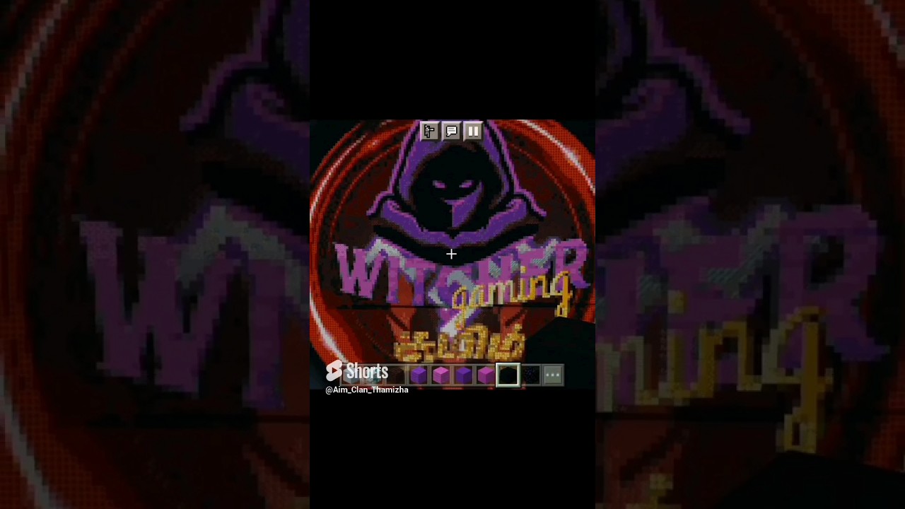 Witcher gaming logo 🔥 pixel art in Minecraft | 