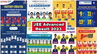 jee advanced result 2023 | top coaching rankers | Chaitanya, allen, resonance,narayana,Fiitjee,PW