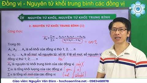 Số nguyên tử đồng vị là gì năm 2024