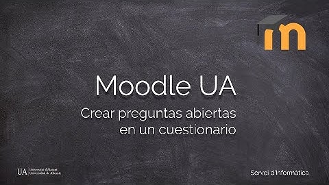 Moodle UA - Crear preguntas abiertas