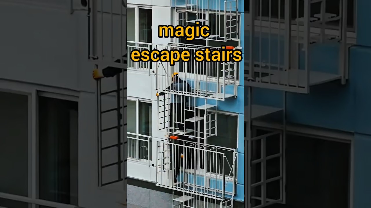Волшебная лестница для эвакуации – гениальная система пожарной лестницы из Южной Кореи 