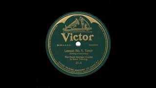 (No. 5): The Oscar Saenger Singing Lessons for Tenor: Uniting of Two Tones (1915)