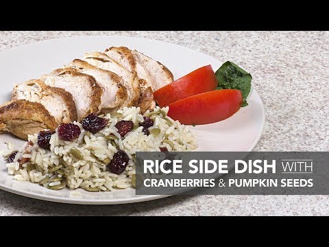 Cooking Rice Side Dish With Cranberries & Pumpkin Seeds