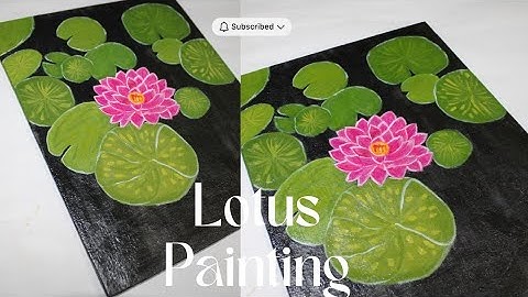 How to draw a lotus flower || Easy acrylic lotus flower painting for beginners || lotus flower