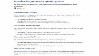 Malatya İlimiz Örneğinde İngilizce Dil Eğitiminde Uygulamalar - Sefa Sezer