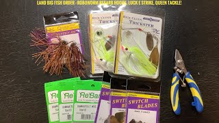 Land Big Fish Order - Roboworm Rebard Hooks, Luck E Strike, Queen Tackle!