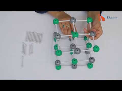 How To Make NaCl Sodium Chloride/Rock Salt Chemistry Molecular Model Using Balls and Stick Models