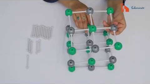 How To Make NaCl Sodium Chloride/Rock Salt Chemistry Molecular Model Using Balls and Stick Models