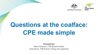 Questions at the coalface: CPE made simple - everything you need to succeed