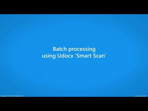 Udocx Smart Scanning for batch processing - YouTube