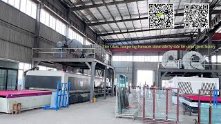 2440x4200mm, 2600x5000mm two Glass Tempering Furnaces stand side by side for same customer factory
