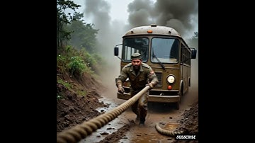 Indian army saved bus from falling into valley #ai #army 😵‍💫