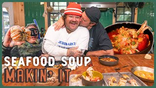 Brad & Matty Make Seafood Soup!! | Makin' It! | Brad Leone image