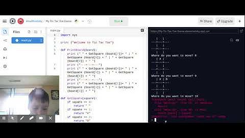 Repl.it - My Tic Tac Toe Game