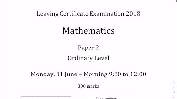 2018 Leaving Cert Ordinary Level Paper 2 Q1