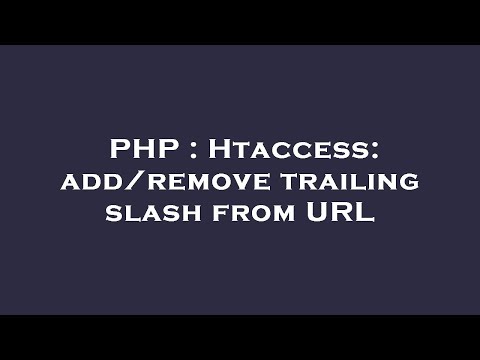 PHP : Htaccess: