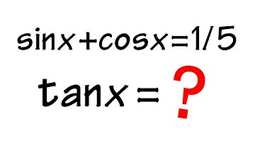 How to find the value of tan(x) when given sin(x)+cos(x)=1/5