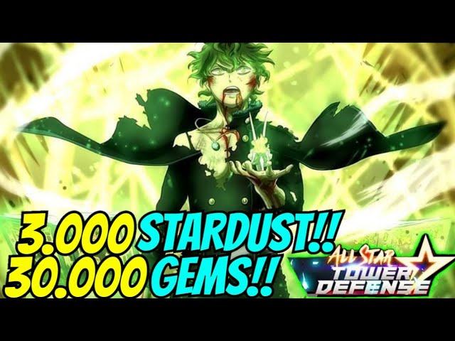 REVELEI NOVOS CÓDIGOS!! NO ALL STAR TOWER DEFENSE COM 13.000 GEMAS E 900  STARDUST!! 