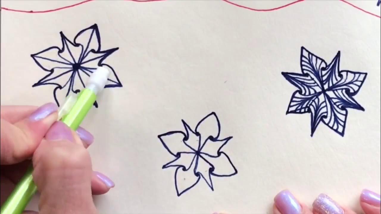 How to Zentangle the Tangle Stella in My #Quigtangle Zendoodle - YouTube