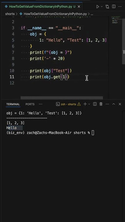 How To Get Value From Dictionary With Get In Python - YouTube