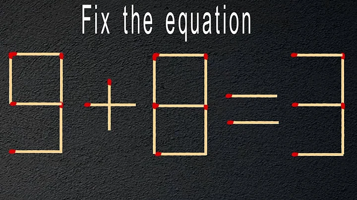 Turn the wrong equation into correct just in 1 move 9+8=3  | matchstick puzzle | matchstick | puzzle