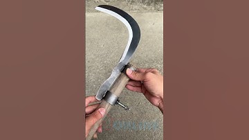 003 - Lưỡi liềm thép gắn cây dài dùng cắt tỉa cành nhánh cây trên cao.