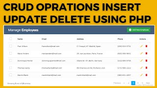 Crud Operations in Php Using Mysql in Hindi With Source Code || Insert,Update,Delete