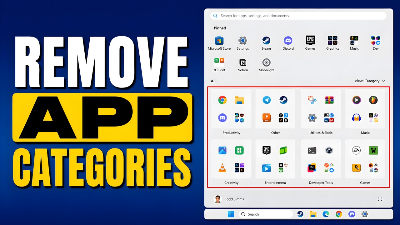 How to Remove App Categories in Windows 11 Start Menu | Disable New ...