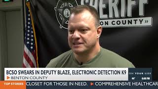 Benton County Sheriff's Office introduces new Electronic Detection K9, Deputy Blaze
