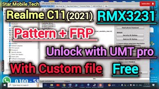 Realme C11 2021 Pattern Frp Unlock Umt Pro Tool 2025 Rmx3231 Spd Cpu  Google Account Custom Loader