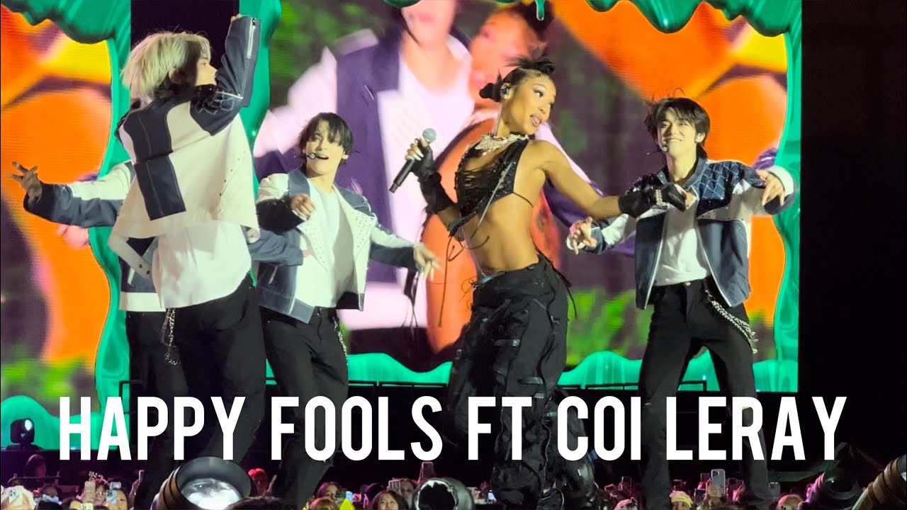 230528 Happy Fools feat Coi Leray TXT Tomorrow X Together Tour Act: Sweet Mirage LA Concert Fancam