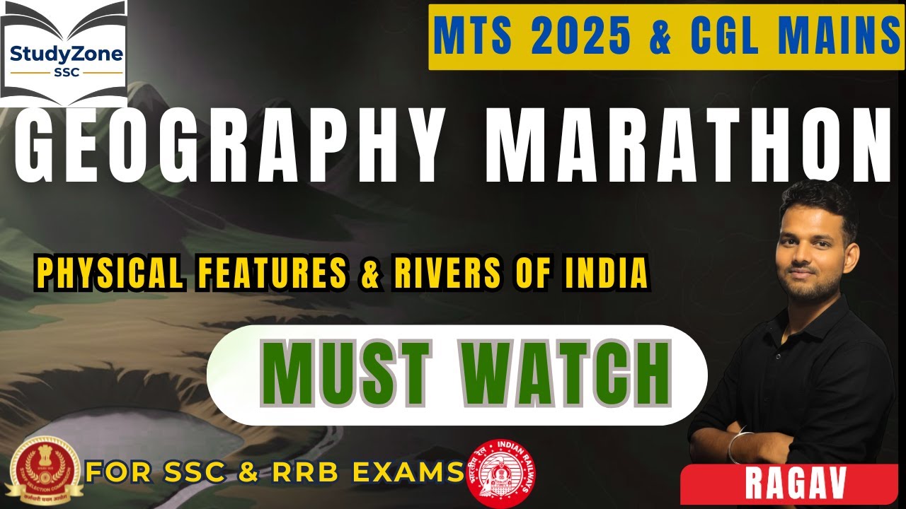 Geography Marathon | Physical Features & Rivers of India | Complete SSC ...