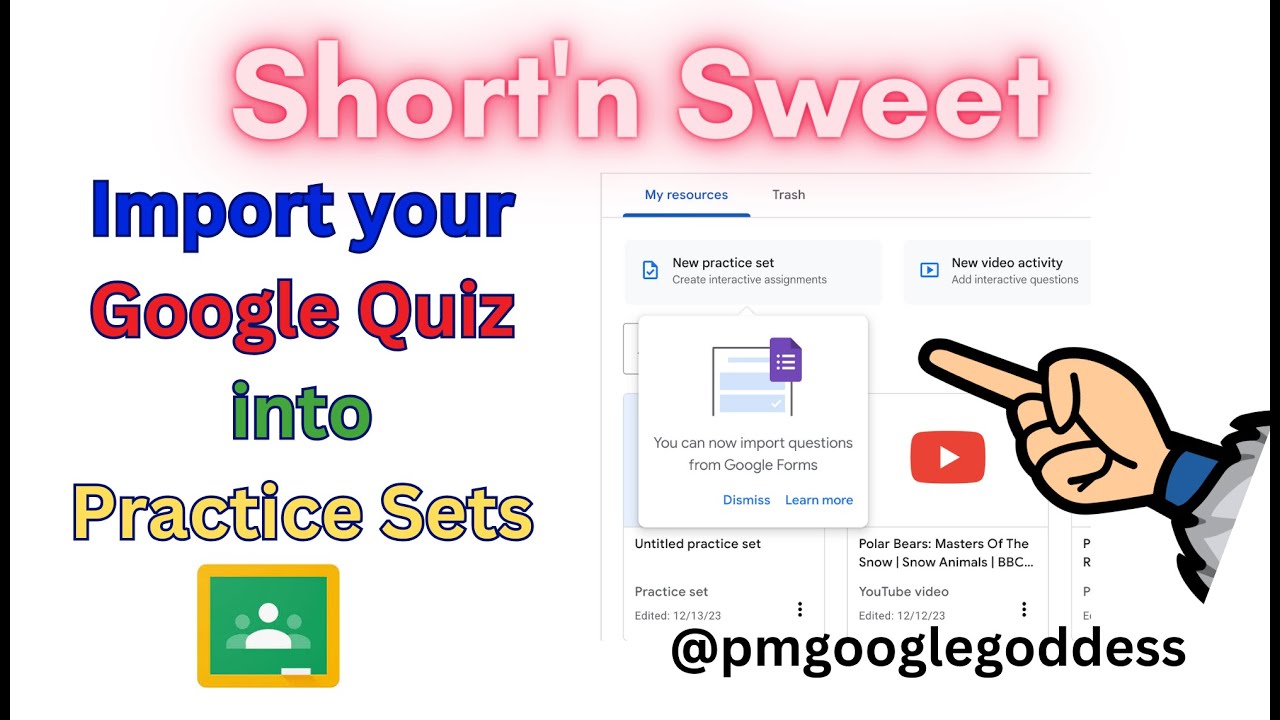 Import Google Quiz into Practice Sets - YouTube