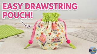 How to Sew a Round Bottom Drawstring Bag | Easy Beginner Project