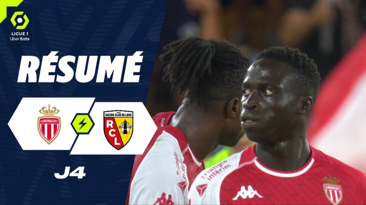 AS MONACO - RC LENS (3 - 0) - Résumé - (ASM - RCL) / 2023-2024 - YouTube