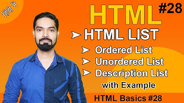 HTML LIST(ol, li, ul, dl, dt, dd) tag | Ordered List, Unordered List, Description List with Example
