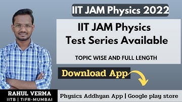 IIT JAM Physics 2022 Test Series announcement