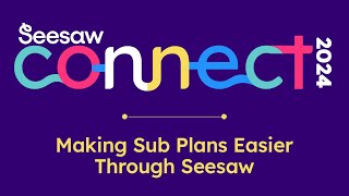 Making Sub Plans Easier Through Seesaw