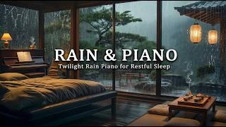 Lantern Rain Piano 🎹 Cozy Japanese Room with Cat & Soft Rain Sounds for Deep Sleep 🌧️ screenshot 5