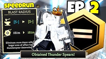 How I Speedran AOT Revolution Noob To THUNDER SPEARS! (Guide)
