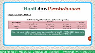 Analisis Biaya Makan Untuk Kasus Malnutrisi Di Rumah Sakit