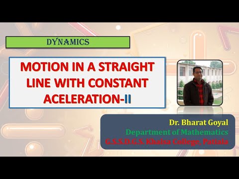 Motion in straight