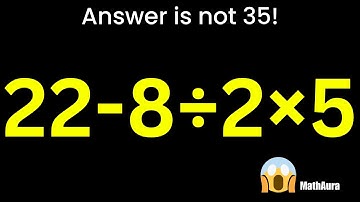 PEMDAS Test! 22−8÷2×5 — Only 1% Get It Right | PEMDAS Test!