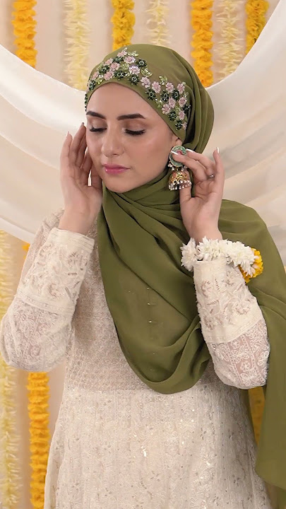 Make different hijab styles for wedding with upcoming Festive Hijabs!